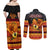 PNG Hamamas Krismas Couples Matching Off Shoulder Maxi Dress and Long Sleeve Button Shirt Papua New Guinea Bird Of Paradise Merry Christmas Black Style LT9 - Polynesian Pride