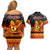 PNG Hamamas Krismas Couples Matching Off Shoulder Short Dress and Hawaiian Shirt Papua New Guinea Bird Of Paradise Merry Christmas Black Style LT9 - Polynesian Pride