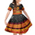 PNG Hamamas Krismas Kid Short Sleeve Dress Papua New Guinea Bird Of Paradise Merry Christmas Black Style LT9 KID Black - Polynesian Pride