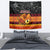 PNG Hamamas Krismas Tapestry Papua New Guinea Bird Of Paradise Merry Christmas Black Style LT9 - Polynesian Pride