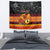 Personalised PNG Hamamas Krismas Tapestry Papua New Guinea Bird Of Paradise Merry Christmas Black Style LT9 - Polynesian Pride