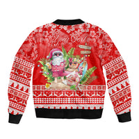 Personalised Hawaii Mele Kalikimaka Bomber Jacket Santa Beach Merry Christmas LT9 - Polynesian Pride