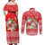 Personalised Hawaii Mele Kalikimaka Couples Matching Off Shoulder Maxi Dress and Long Sleeve Button Shirt Santa Beach Merry Christmas LT9 - Polynesian Pride