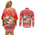 Personalised Hawaii Mele Kalikimaka Couples Matching Off Shoulder Short Dress and Long Sleeve Button Shirt Santa Beach Merry Christmas LT9 - Polynesian Pride