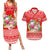 Personalised Hawaii Mele Kalikimaka Couples Matching Summer Maxi Dress and Hawaiian Shirt Santa Beach Merry Christmas LT9 Red - Polynesian Pride