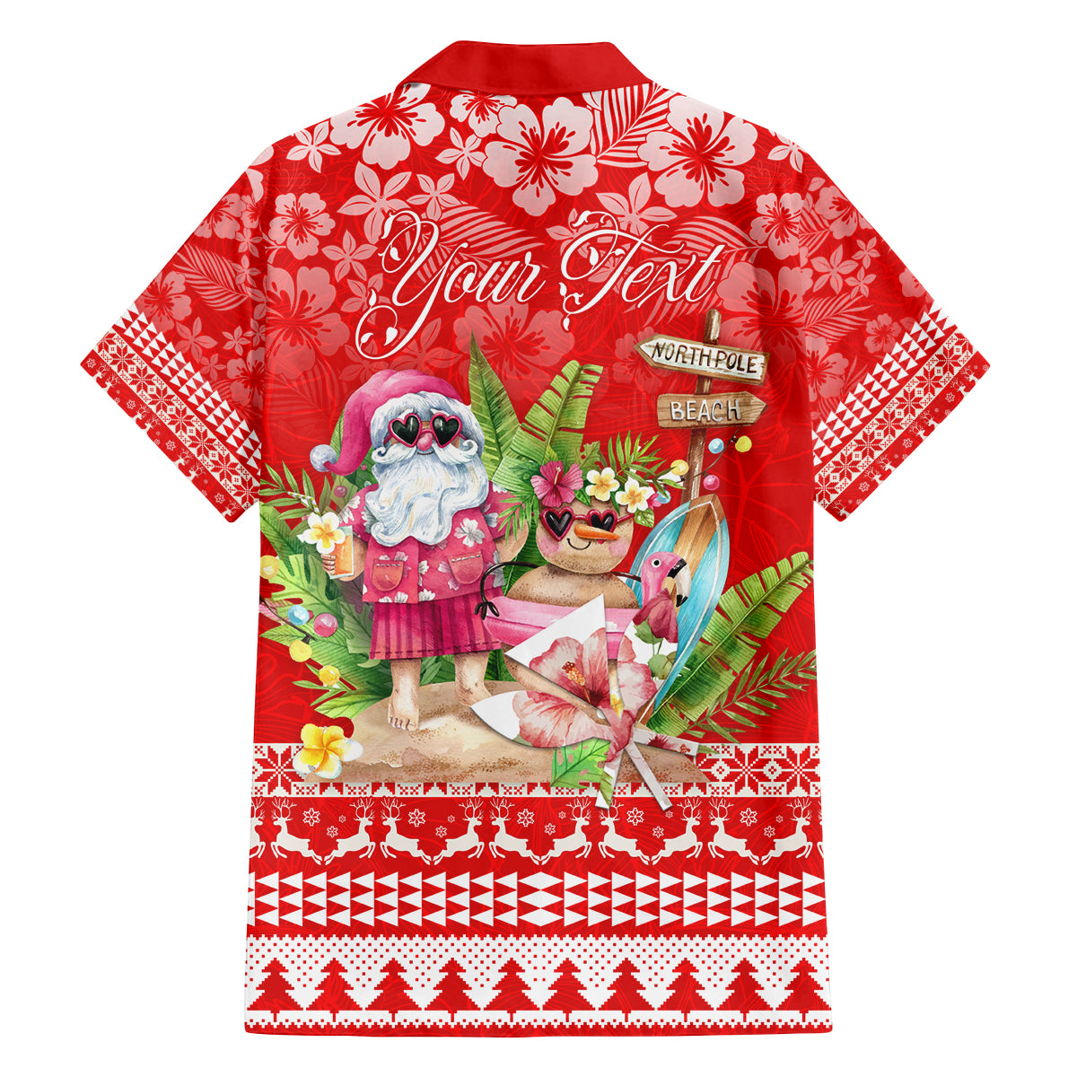 Personalised Hawaii Mele Kalikimaka Family Matching Tank Maxi Dress and Hawaiian Shirt Santa Beach Merry Christmas LT9 - Polynesian Pride