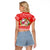 Personalised Hawaii Mele Kalikimaka Raglan Cropped T Shirt Santa Beach Merry Christmas LT9 - Polynesian Pride