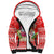 Personalised Hawaii Mele Kalikimaka Sherpa Hoodie Santa Beach Merry Christmas LT9 Unisex Red - Polynesian Pride