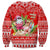 Personalised Hawaii Mele Kalikimaka Sweatshirt Santa Beach Merry Christmas LT9 - Polynesian Pride