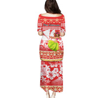 Hawaii Mele Kalikimaka Family Matching Puletasi Dress and Hawaiian Shirt Santa Claus and Hula Dancing Merry Christmas LT9 - Polynesian Pride