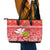 Hawaii Mele Kalikimaka Leather Tote Bag Santa Claus and Hula Dancing Merry Christmas LT9 - Polynesian Pride