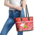 Hawaii Mele Kalikimaka Leather Tote Bag Santa Claus and Hula Dancing Merry Christmas LT9 - Polynesian Pride
