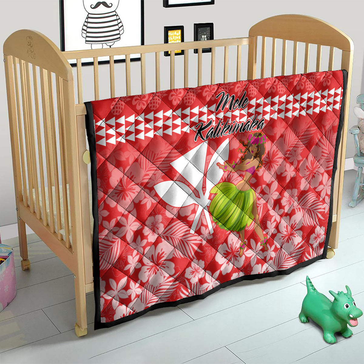 Hawaii Mele Kalikimaka Quilt Santa Claus and Hula Dancing Merry Christmas LT9 - Polynesian Pride