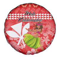 Hawaii Mele Kalikimaka Spare Tire Cover Santa Claus and Hula Dancing Merry Christmas LT9 - Polynesian Pride