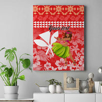 Personalised Hawaii Mele Kalikimaka Canvas Wall Art Santa Claus and Hula Dancing Merry Christmas LT9 Red - Polynesian Pride