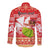 Personalised Hawaii Mele Kalikimaka Long Sleeve Button Shirt Santa Claus and Hula Dancing Merry Christmas LT9 - Polynesian Pride