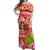 Personalised Hawaii Mele Kalikimaka Off Shoulder Maxi Dress Santa Claus and Hula Dancing Merry Christmas LT9 Women Red - Polynesian Pride