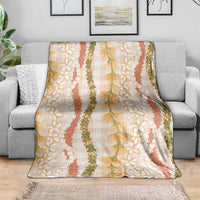 Hawaiian Ohia Lehua Lei Blanket Plaid Palaka Ahiehie Pattern - Polynesian Pride