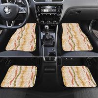 Hawaiian Ohia Lehua Lei Car Mats Plaid Palaka Ahiehie Pattern - Polynesian Pride