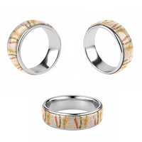 Hawaiian Ohia Lehua Lei Classic Ring Plaid Palaka Ahiehie Pattern - Polynesian Pride