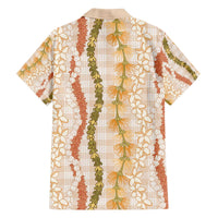 Hawaiian Ohia Lehua Lei Family Matching Off The Shoulder Long Sleeve Dress and Hawaiian Shirt Plaid Palaka Ahiehie Pattern - Polynesian Pride