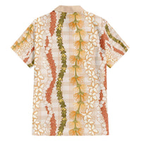 Hawaiian Ohia Lehua Lei Family Matching Off Shoulder Maxi Dress and Hawaiian Shirt Plaid Palaka Ahiehie Pattern - Polynesian Pride