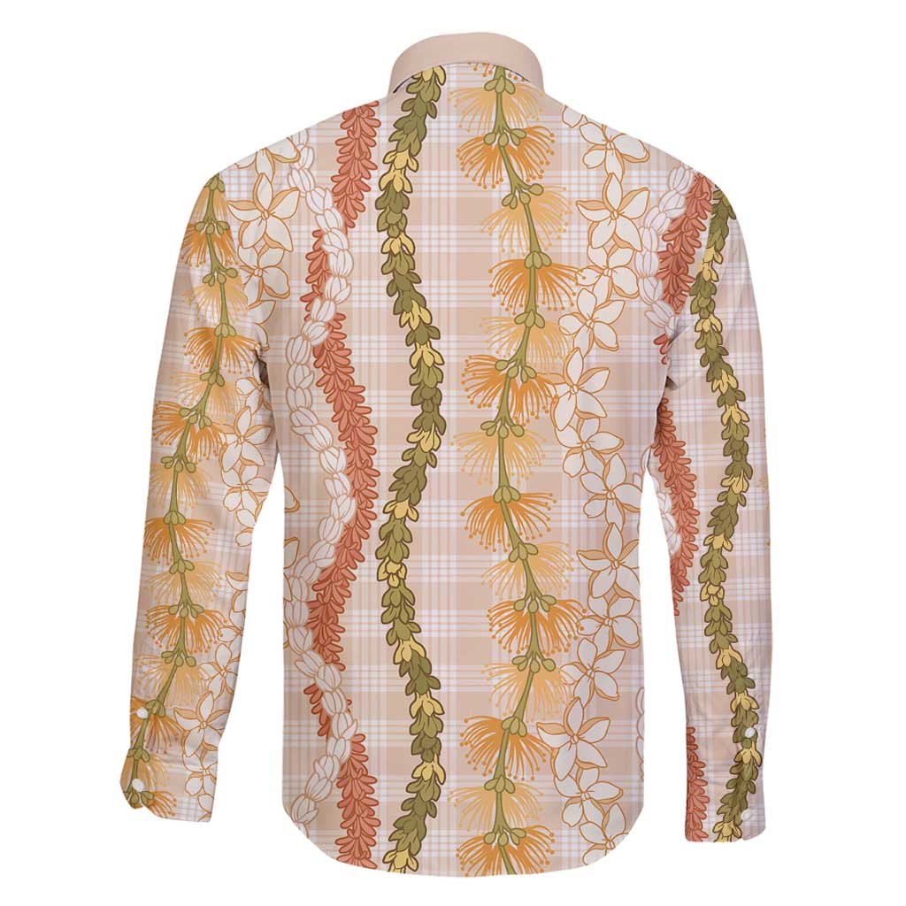 Hawaiian Ohia Lehua Lei Family Matching Summer Maxi Dress and Hawaiian Shirt Plaid Palaka Ahiehie Pattern - Polynesian Pride