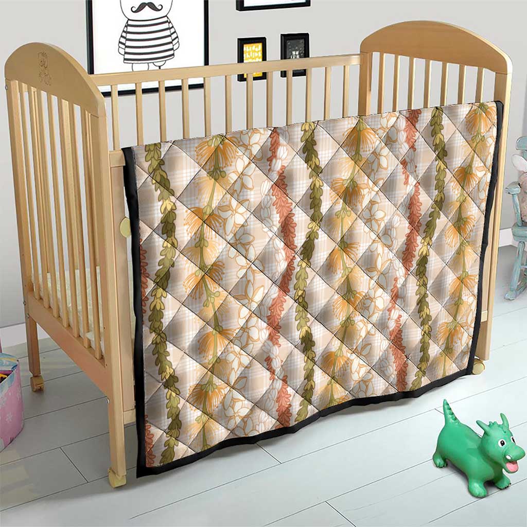 Hawaiian Ohia Lehua Lei Quilt Plaid Palaka Ahiehie Pattern - Polynesian Pride