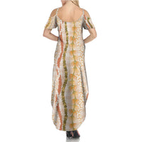 Hawaiian Ohia Lehua Lei Summer Maxi Dress Plaid Palaka Ahiehie Pattern - Polynesian Pride