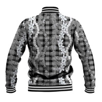 Hawaiian Ohia Lehua Lei Baseball Jacket Plaid Palaka Eleele Pattern - Polynesian Pride