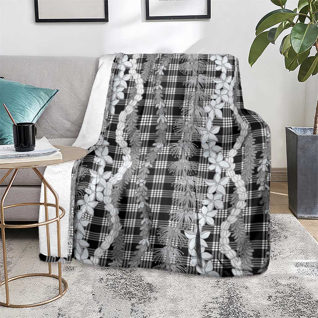Hawaiian Ohia Lehua Lei Blanket Plaid Palaka Eleele Pattern - Polynesian Pride
