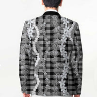 Hawaiian Ohia Lehua Lei Blazer Plaid Palaka Eleele Pattern - Polynesian Pride