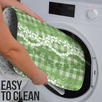 Hawaiian Ohia Lehua Lei Bathroom Set Plaid Palaka Omaomao Pattern - Polynesian Pride