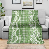 Hawaiian Ohia Lehua Lei Blanket Plaid Palaka Omaomao Pattern - Polynesian Pride