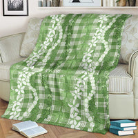 Hawaiian Ohia Lehua Lei Blanket Plaid Palaka Omaomao Pattern - Polynesian Pride