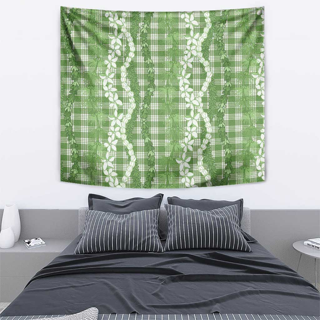 Hawaiian Ohia Lehua Lei Tapestry Plaid Palaka Omaomao Pattern - Polynesian Pride