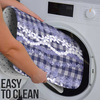 Hawaiian Ohia Lehua Lei Bathroom Set Plaid Palaka Uliuli hohonu Pattern - Polynesian Pride