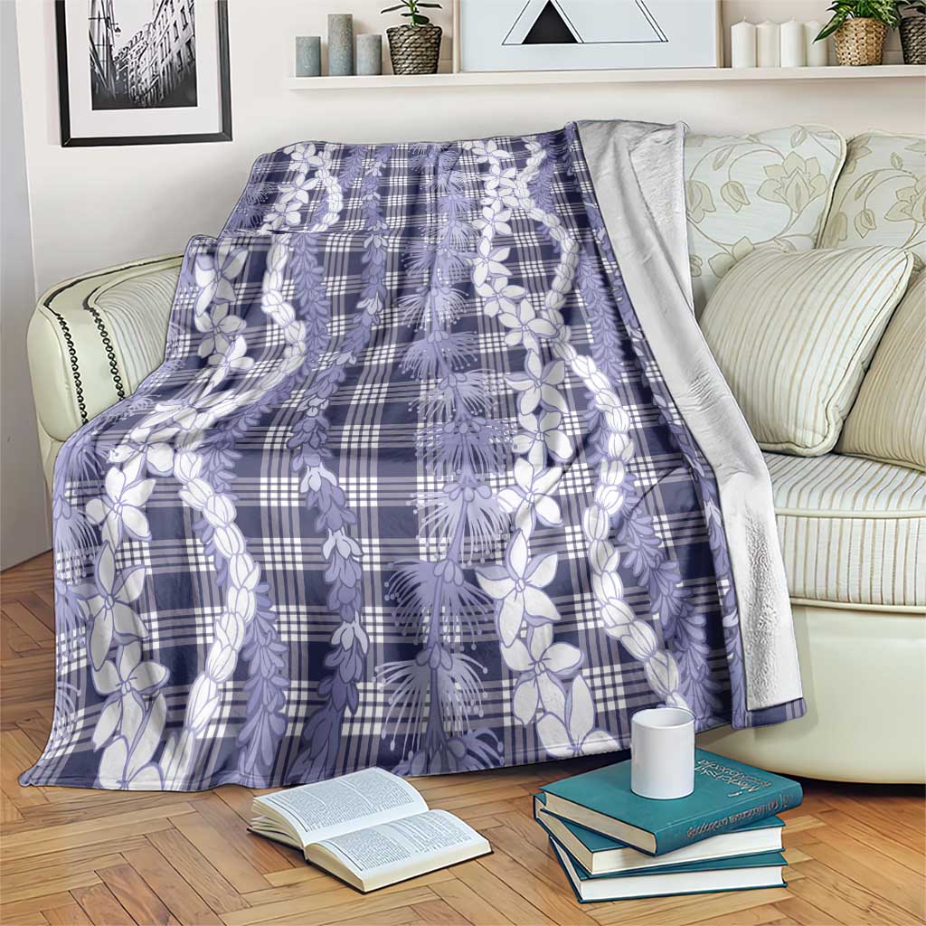 Hawaiian Ohia Lehua Lei Blanket Plaid Palaka Uliuli hohonu Pattern - Polynesian Pride