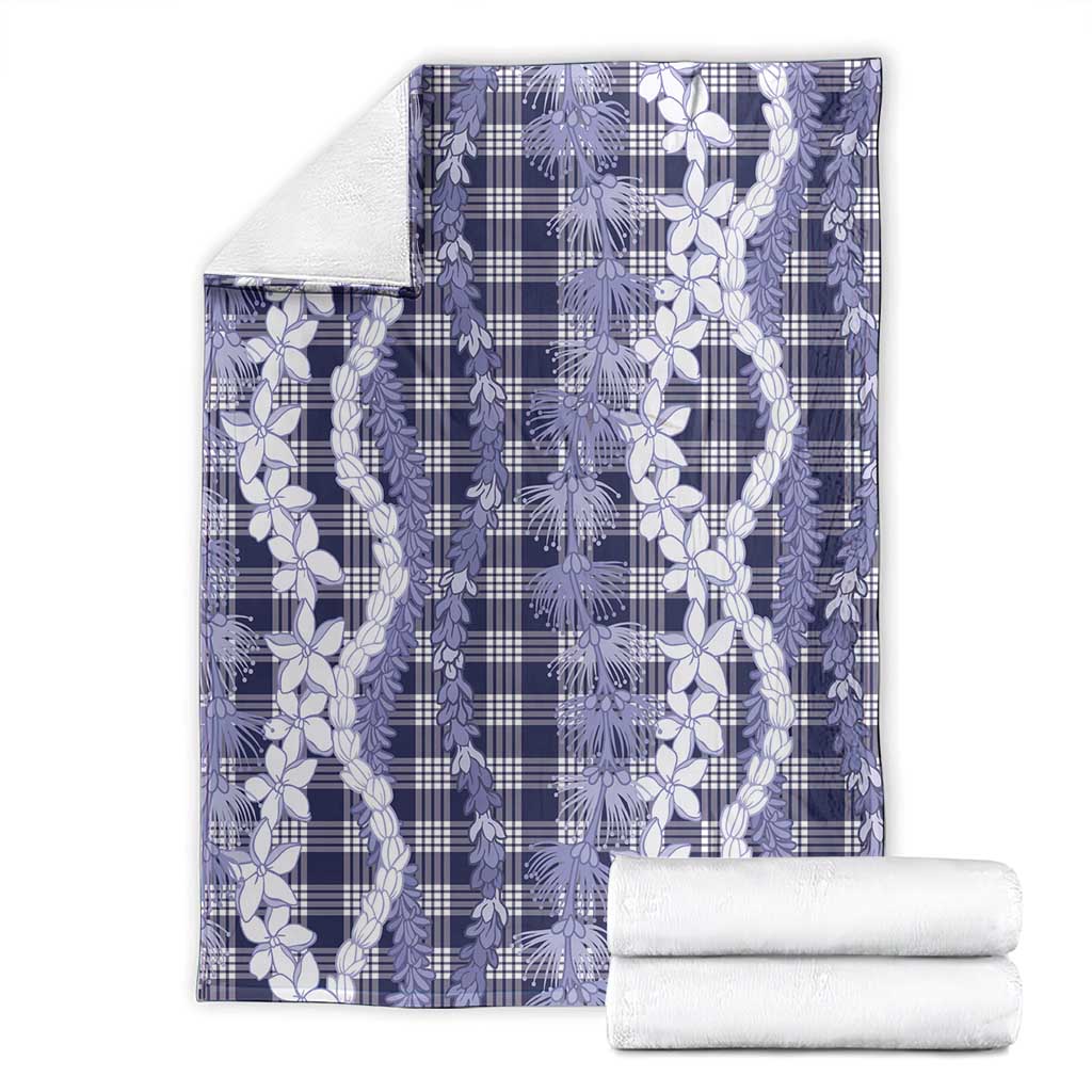 Hawaiian Ohia Lehua Lei Blanket Plaid Palaka Uliuli hohonu Pattern - Polynesian Pride
