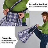 Hawaiian Ohia Lehua Lei Grocery Bag Plaid Palaka Uliuli hohonu Pattern - Polynesian Pride