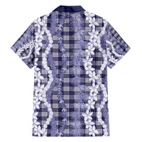 Hawaiian Ohia Lehua Lei Hawaiian Shirt Plaid Palaka Uliuli hohonu Pattern - Polynesian Pride