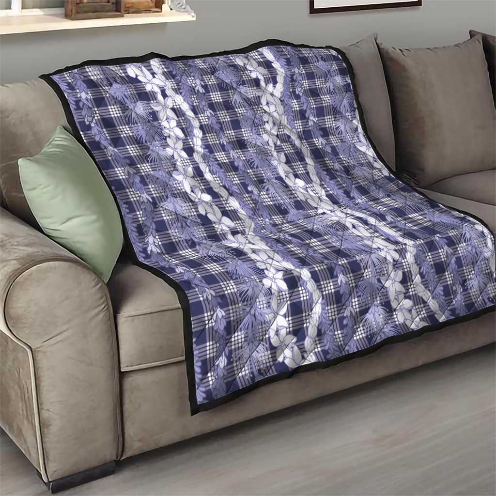 Hawaiian Ohia Lehua Lei Quilt Plaid Palaka Uliuli hohonu Pattern - Polynesian Pride