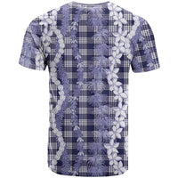 Hawaiian Ohia Lehua Lei T Shirt Plaid Palaka Uliuli hohonu Pattern - Polynesian Pride