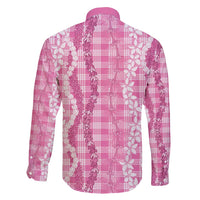 Hawaiian Ohia Lehua Lei Family Matching Tank Maxi Dress and Hawaiian Shirt Plaid Palaka Akala Pattern - Polynesian Pride