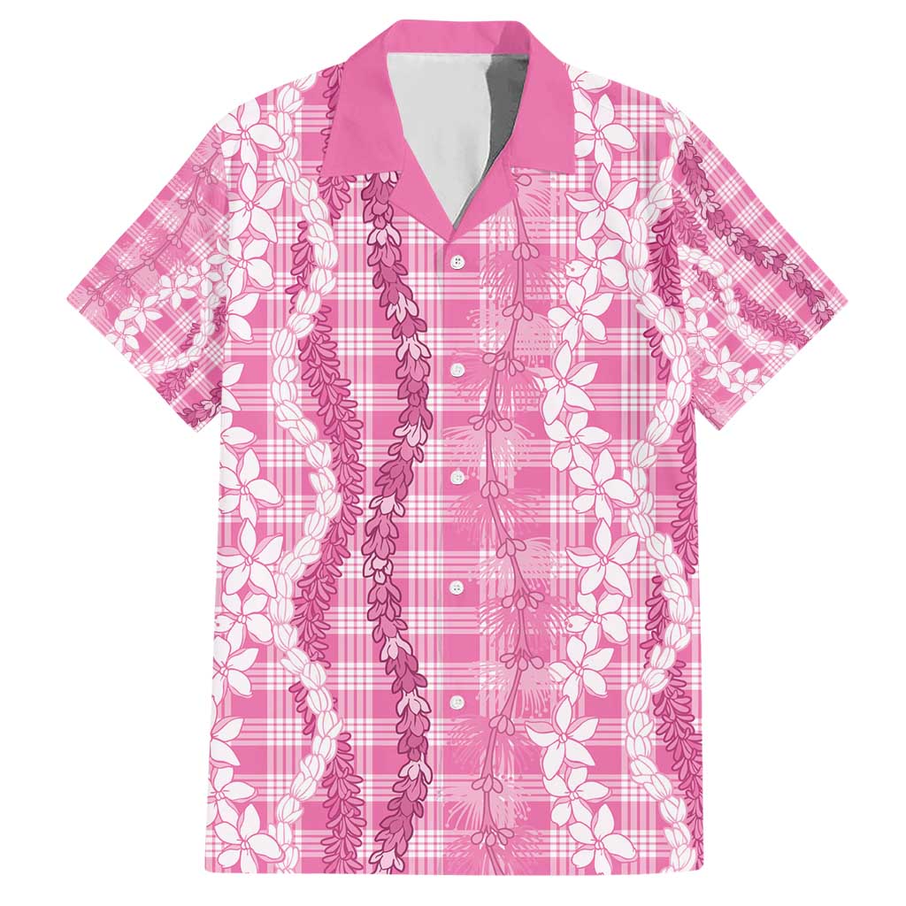 Hawaiian Ohia Lehua Lei Hawaiian Shirt Plaid Palaka Akala Pattern - Polynesian Pride
