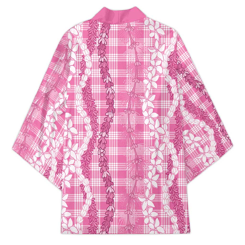 Hawaiian Ohia Lehua Lei Kimono Plaid Palaka Akala Pattern - Polynesian Pride