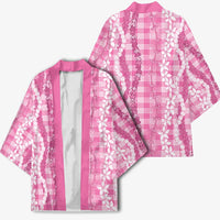 Hawaiian Ohia Lehua Lei Kimono Plaid Palaka Akala Pattern - Polynesian Pride