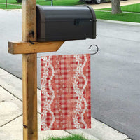 Hawaiian Ohia Lehua Lei Garden Flag Plaid Palaka Ulaula Pattern - Polynesian Pride