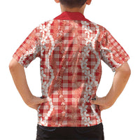 Hawaiian Ohia Lehua Lei Hawaiian Shirt Plaid Palaka Ulaula Pattern - Polynesian Pride