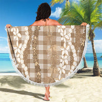 Hawaiian Ohia Lehua Lei Beach Blanket Plaid Palaka Kalaihaahaa Pattern - Polynesian Pride
